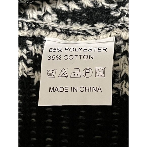 Desheng Cardigan Sweater Size Measurement Photos Cream Aztec/Western Open - Picture 9 of 9